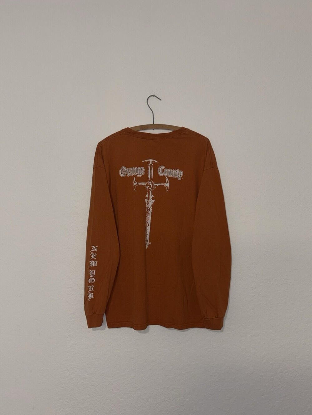 Vintage Y2K Orange County Choppers Sword Double Sided Sleeve Hit Shirt Size XL